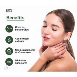 Love Earth Jasmine Mogra Face Mist Toner with Jasmine Oil & Extracts for Instant Glow & Even Skin Tone 100ml