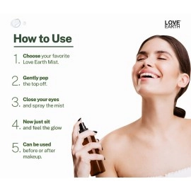 Love Earth Jasmine Mogra Face Mist Toner with Jasmine Oil & Extracts for Instant Glow & Even Skin Tone 100ml