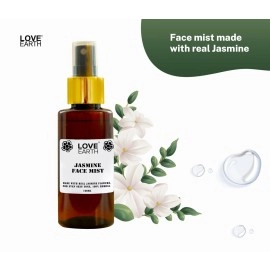 Love Earth Jasmine Mogra Face Mist Toner with Jasmine Oil & Extracts for Instant Glow & Even Skin Tone 100ml