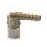 Quinze Brass Polished Revolving LPG Gas Stove Back Nozzle - Suitable for All Gas Stoves (Multicolour)