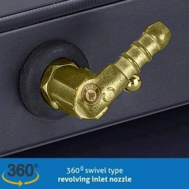 Quinze Brass Polished Revolving LPG Gas Stove Back Nozzle - Suitable for All Gas Stoves (Multicolour)