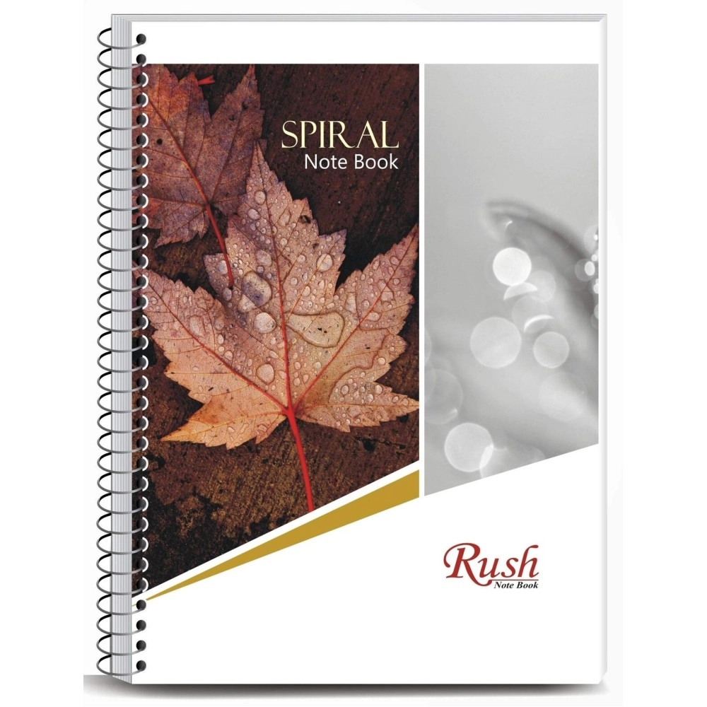 Rush Note Books 400 Pages A4 Size Spiral Notebook Unruled (Pack of 3) - Plain Spiral Register Notebook