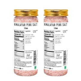 YOGAFY - Minerals Rich Himalayan Pink Bath Salt Crystal - Pack of 2 - For Body Spa, Relaxation and Pain Relief | 350g