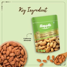 Happilo Premium 100% Pure California Almonds 1kg|Premium Badam Giri|High in Fiber|Whole Natural Badam|Rich in Protein|Magnesium|Phosphorus|Dietary Fibre| Zero Cholesterol
