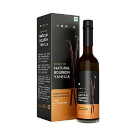 S P R I G Extract Of Natural Bourbon Vanilla | Natural Vanilla Extract | Better Than Chemical Vanilla Essence | 50 Ml (Pack Of 2)