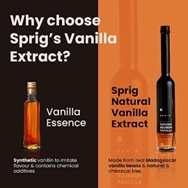 S P R I G Extract Of Natural Bourbon Vanilla | Natural Vanilla Extract | Better Than Chemical Vanilla Essence | For Chefs & Home Cooks | 100 Ml (Pack Of 2)