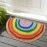 MATS AVENUE DOOR MATS AT YOUR DOOR STEP Coir and Latex Backed Half Round Rainbow Pattern Multicolor 50X90 CM