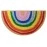 MATS AVENUE DOOR MATS AT YOUR DOOR STEP Coir and Latex Backed Half Round Rainbow Pattern Multicolor 50X90 CM