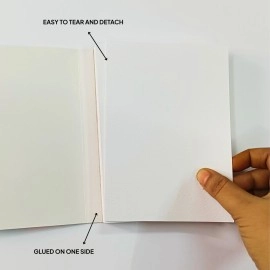 Zen Sangam Express your Mind - Square Gouache Glued Watercolor Sketch Paper Pad - 300 Gsm - Cold Pressed - 24 Sheets - Rough Grain Surface - Size (10.5Cm X 10.5Cm) - Gouache Book