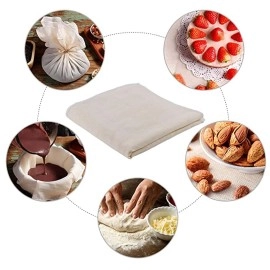 Hian Muslin Cotton Cloth | Food-Grade & BPA-Free | Multi-Purpose Kitchen Tool for Straining, Cheese & Paneer Making, Roti Wrapping, Steaming Momos & Idlis, Filtering & Cooking (1 Meter | 37x37 Inch)