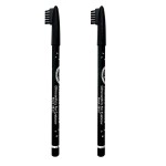 Fashion Colour Glimmerstick for Eyebrow 1.3g | Long Lasting Eyebrow Pencil | Soft Textured Natural Daily Look Eyebrow Makeup. Pack of 2 (Black), BK+BK