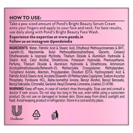 Pond\'s Bright Beauty Anti-Spot Serum Cream with Niacinamide and SPF 15 PA++ Fades Dark Spots and Reveals Bright Skin, 50g