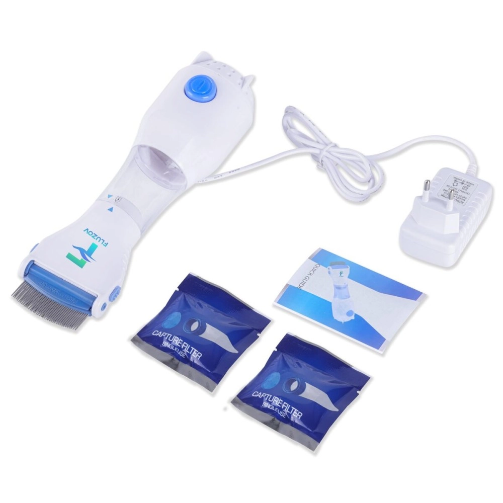 FLUZOV Electrical Head Lice Comb Eggs Remover Hair V-Comb Vacuums Machine for Unisex for Lice Removed