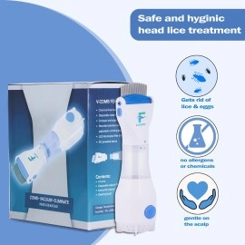 FLUZOV Electrical Head Lice Comb Eggs Remover Hair V-Comb Vacuums Machine for Unisex for Lice Removed