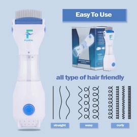 FLUZOV Electrical Head Lice Comb Eggs Remover Hair V-Comb Vacuums Machine for Unisex for Lice Removed