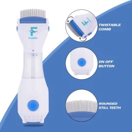 FLUZOV Electrical Head Lice Comb Eggs Remover Hair V-Comb Vacuums Machine for Unisex for Lice Removed
