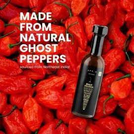 SPRIG Bhut Jolokia Hot Sauce, 55g | Made with Worlds Hottest Ghost Peppers | 75,000 SHU | Halal Certified | Spice up chicken wings, curries, dips & bloody mary cocktails
