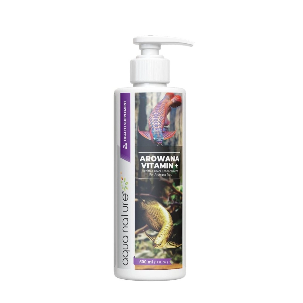 aqua nature Arowana Vitamin+ Health & Color Enhancement for Arowana Fish. (500ml)