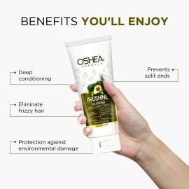 Oshea Herbals Avoshine Volumizing Hair Conditioner for Men & Women | Deep Conditioning for Smoothness, Shine & Frizz Control | Enriched with Avocado & Cherry Extract | Paraben & Silicone Free - 200ml
