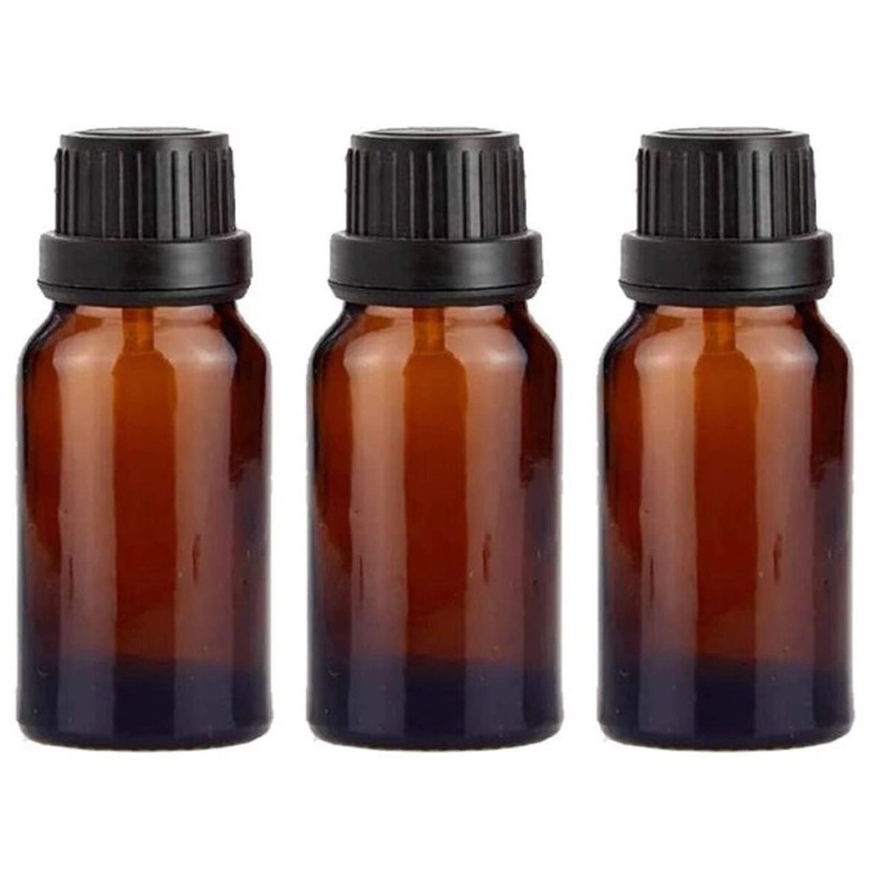 Mkd2 Rise Empty Amber Glass Bottle 50ml, Set of 6 with Leak Proof Euro Dropper Black Cap. Ideal to Store Essential Oils, Fragrances, Medicines, DIY Perfumes, Homeopathy & Refillable