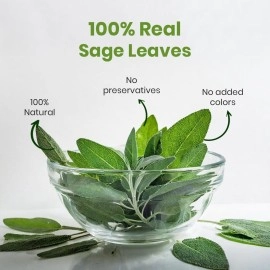 BLUE TEA - Sage Tea Sun Dried Leaves - 50 gm-50 Cups || ANTI-INFLAMMATORY || Detox Tea - Anti-Oxidant Rich - Rich In Vit A & C - Vegan - Gluten Free - Non-Gmo - Caffeine Free | Pet Jar Packaging