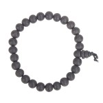 anciently Unisex 100% Natural Unpolished Karungali Bracelets Original | Karungali Kattai Bracelet 8mm - Natural Black Ebony Wood 8mm Bead Size, 1 Piece