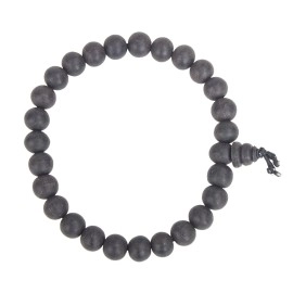anciently Unisex 100% Natural Unpolished Karungali Bracelets Original | Karungali Kattai Bracelet 8mm - Natural Black Ebony Wood 8mm Bead Size, 1 Piece
