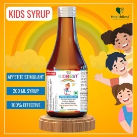 HealthBest Kidbest Appetite Stimulant Syrup for Kids| Enhances Appetite |Maintain healthy Weight | 200ml