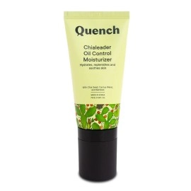 QUENCH BOTANICS Oil Control Moisturizer with Chia Seeds Omega 3 | Fast Absorbing & Non-Greasy Lightweight Cream for Oily Skin with Relaxing Roller Ball Applicator | Made in Korea (75ml)