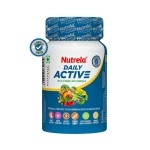 Nutrela Patanjali Daily Active Multivitamin for Men&Women with essential amino acids, natural herbs , biofermented vitamins, minerals for Energy, Immunity, Brain, Eye & Heart Health - 30 Veg Capsule