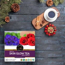 TEACURRY Skin Glow Tea (1 Month Pack | 30 Tea Bags) - Help in Skin Shine, Moisturized Skin, Acne, Anti-Aging | 60 Grams