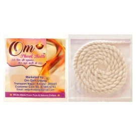 Om Phool Batti Twisted Cotton Long Wicks for Akhand Jyot, Diya Batti for Long Lasting Puja/Aarti, Combo of 3, (Pack of 18, Multi-Color)