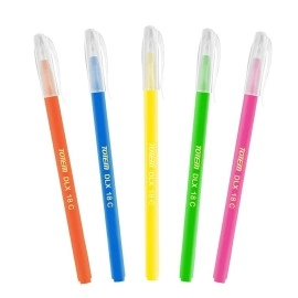 TOTEM Delux Ball | 40 Blue Ink Pen | Lightweight & Colourful Body Design | Use and Throw Pen | For One Time Use | Ideal for School Office & Business | Budget Friendly Stick Ball Point Pen
