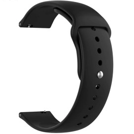 Prolet Soft Silicone Watch Band Strap & Rust Free Button Compatible With (ONLY 20mm Lugs Size) Amazfit GTS 2 Mini, Amazfit Bip,Amazfit GTS, Samsung Galaxy Watch 4/ Watch 5-(Black)