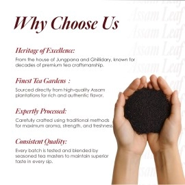 Saffron Cup Assam Leaf CTC Leaf Tea - 200g | Robust & Full-Bodied Blend for Authentic Milk Chai | Rich Aroma, Strong Flavor & Premium Freshness (Airtight Double-Lid Tin)