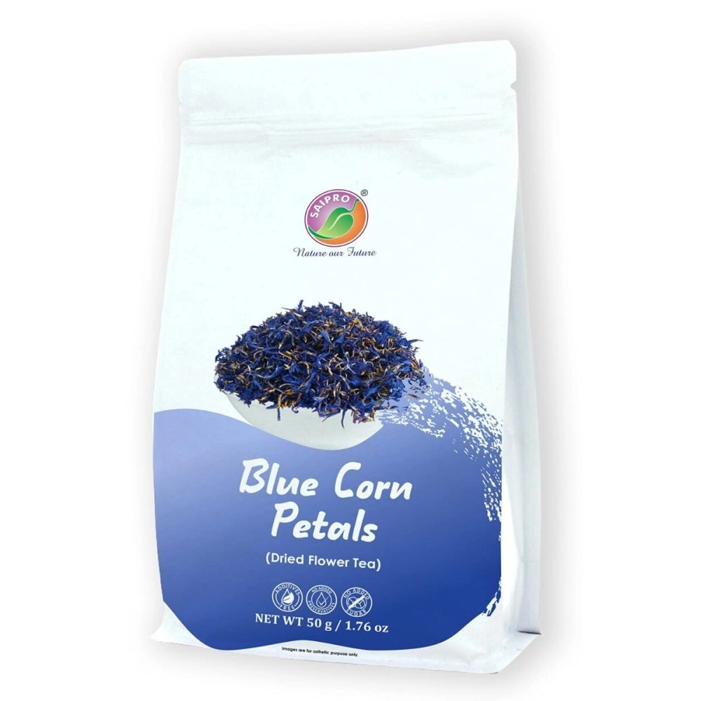 SAIPRO Nature Our Future Pure Blue Cornflower Petals 50 Gm Dried, For Herbal Tea| Homemade Lattes| Tea Blends| Bath Salts| Lip Gloss| Gifts| Crafts (Centaurea Cyanus)