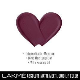LAKM Absolute Matte Melt Liquid Lip Color - 531 Wine N Dine, 6 ml