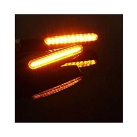 ELTRON TURBO ELT897 Original Waterproof SMD KTM Style Indicators 9 Led High Bright Universal for All Bikes Models Turn Signal Lights Motorcycle (Amber, Pack Of 4)
