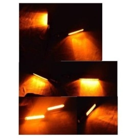 ELTRON TURBO ELT897 Original Waterproof SMD KTM Style Indicators 9 Led High Bright Universal for All Bikes Models Turn Signal Lights Motorcycle (Amber, Pack Of 4)