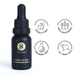 SUGAR Cosmetics Coffee Culture Brightening Serum with Coffee Extracts | Lightens Spots and Blemishes | Hydrates Skin & Light-weight Formulation