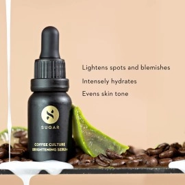 SUGAR Cosmetics Coffee Culture Brightening Serum with Coffee Extracts | Lightens Spots and Blemishes | Hydrates Skin & Light-weight Formulation