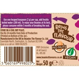 Beanies The Flavour Co Instant Coffee - Cherry Chocolate, 50g |Low Calorie, Sugar Free|