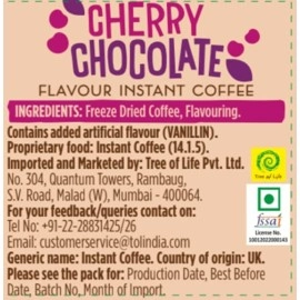 Beanies The Flavour Co Instant Coffee - Cherry Chocolate, 50g |Low Calorie, Sugar Free|