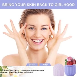 EPISKEY Ice Roller For Face, Ice Roller For Face Massager, Face Ice Roller To Enhance Skin Glow, Shrink & Tighten Pores, Puffy Eyes, Acne, Pimple, Facial Ice Roller, Unbreakable/Reusable (Multicolor)