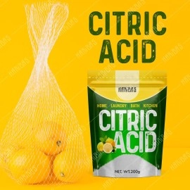 HARIBAS Citric Acid Powder 200gm | Multifunctional Nimbusat | Food Grade | Citric Acid For Cleaning, Bath and Kitchen