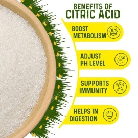HARIBAS Citric Acid Powder 200gm | Multifunctional Nimbusat | Food Grade | Citric Acid For Cleaning, Bath and Kitchen