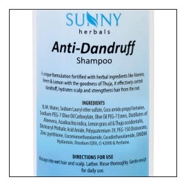 Sunny Anti Dandruff Herbal Shampoo With Neem, Lemongrass Oil & Thuja | Fights Dandruff, Hydrates Scalp & Strengthens Hair Roots | Antibacterial & Antifungal Properties | For Men and Women (150 ml*2)