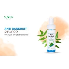 Sunny Anti Dandruff Herbal Shampoo With Neem, Lemongrass Oil & Thuja | Fights Dandruff, Hydrates Scalp & Strengthens Hair Roots | Antibacterial & Antifungal Properties | For Men and Women (150 ml*2)