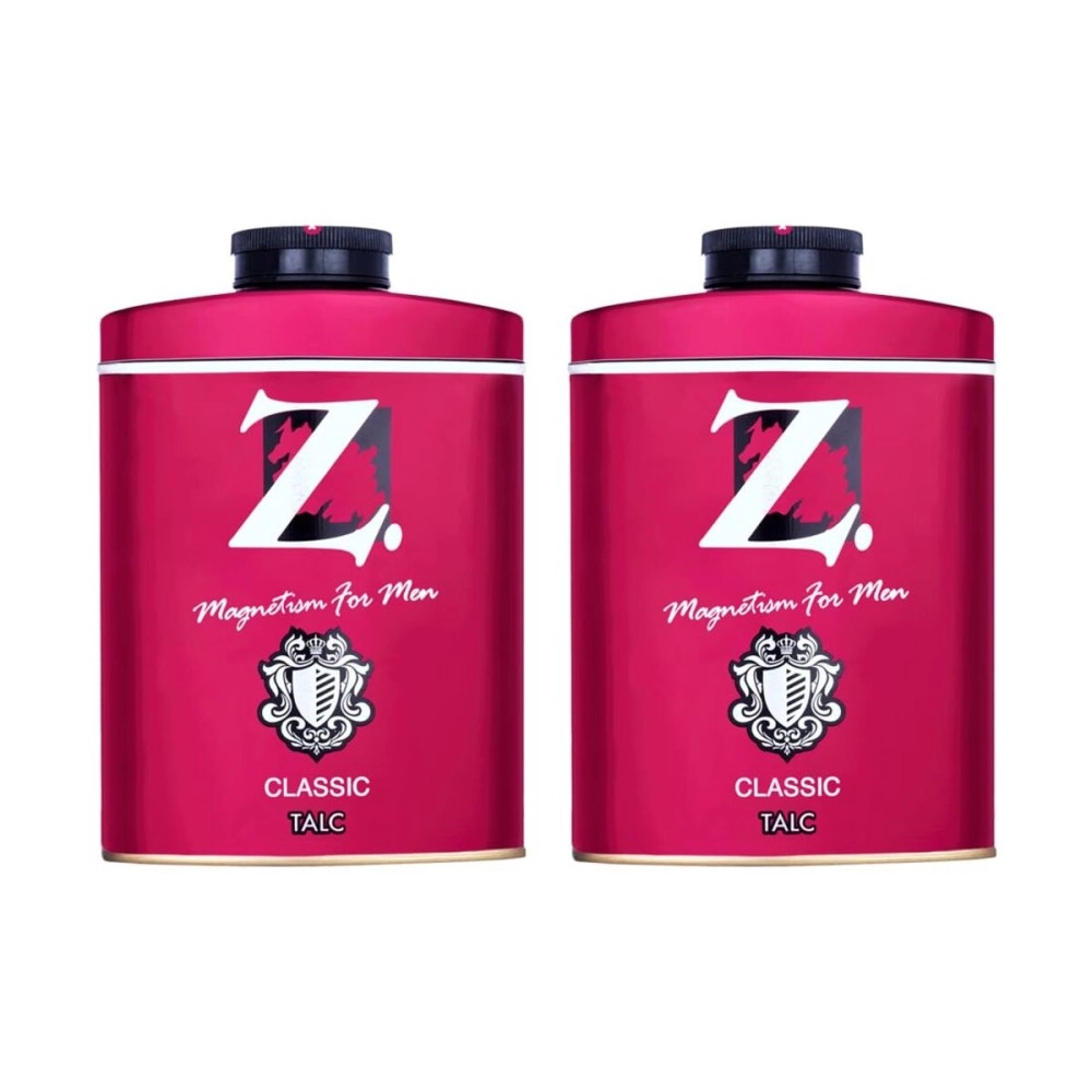 Z Magnetism Classic Deodorizing Talcum Powder for Men | Signature Woody & Musky Fragrance | Fights Body Odor & Ensures Long Lasting Freshness | Suitable for All Skin Types - 200g
