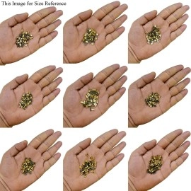 Embroiderymaterial Flat Back Glue On Kundan Stone/Rhinestones Beads for Craft, Jewellery Making, Embroidery, Embellishment, Toran Making (10 Styles-Gold and Silver Color, 500 Pieces)